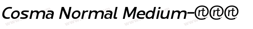 Cosma Normal Medium字体转换 Cosma Normal Medium字体转换